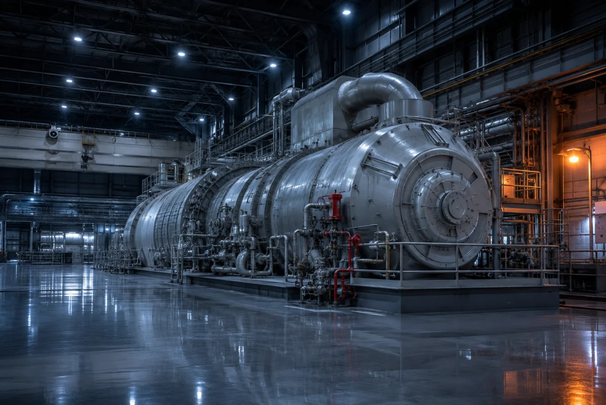Gas turbine hall interior
