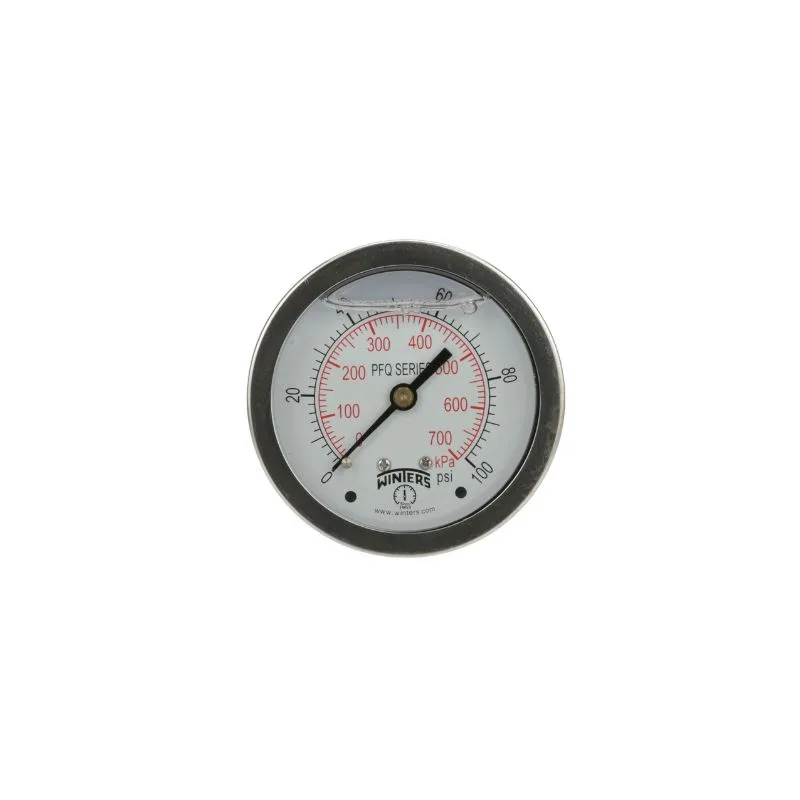 PFQ STAINLESS STEEL LIQUID FILLED PRESSURE GAUGE / PFQ-LF LEAD FREE SS LIQUID FILLED PRESSURE GAUGE