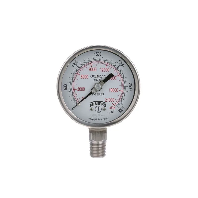 PN2 NACE LIQUID FILLED PRESSURE GAUGE-MR0175-2002